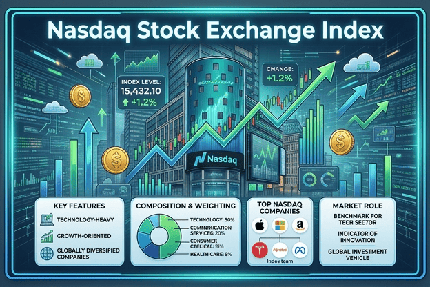 Nasdaq Stock Exchange Index: What Is the Nasdaq 100 and Which Stocks Are in It? Cover image for Nasdaq Stock Exchange Index: What Is the Nasdaq 100 and Which Stocks Are in It?